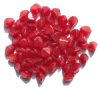 50 8mm Red Marble Three Sided Bicone Beads